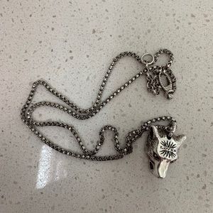 Gucci “Angry Forest” wolf necklace